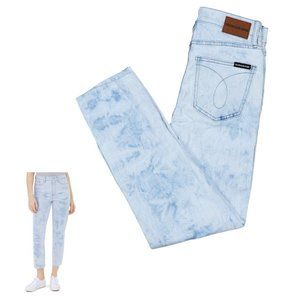 Calvin Klein Hi Rise Straight Leg 27" Inseam Women's Denim Jeans NWT Faded Tide